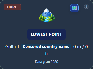 An eligible numerical clue card with its map symbol in the upper-right corner