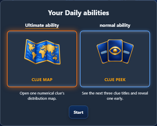 The starting reveal with one Ultimate ability and one Normal ability